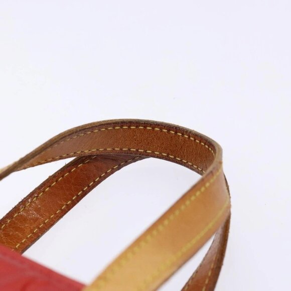 LOUIS VUITTON Monogram Vernis Reade PM Hand Bag Red Rouge LV Auth - Picture 9 of 16